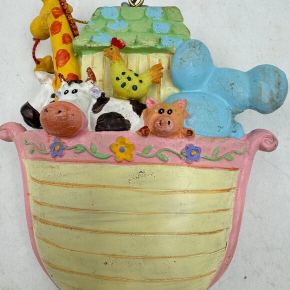Baby's Personalizable Ornament Noah's Ark Design First Christmas Nursery Decor - Picture 5 of 9